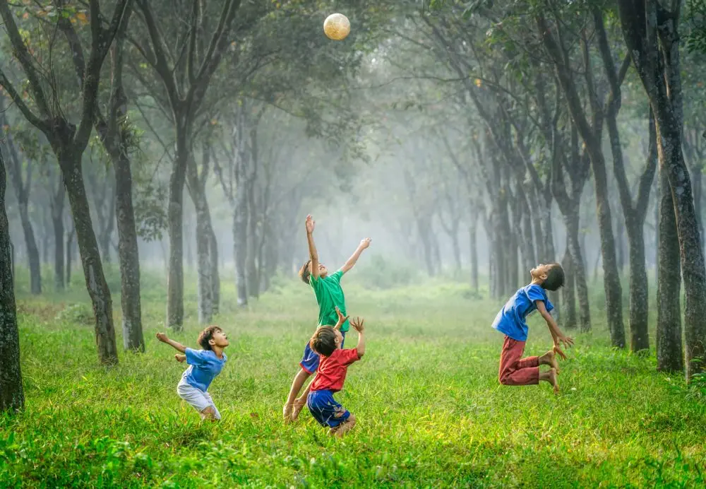 For children playing in a field